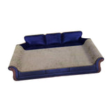 Maxbell Cat Scratcher Sofa Bed Grinding Claw Cat Scratching Board for Kitty Sleeping Blue
