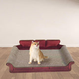 Maxbell Cat Scratcher Sofa Bed Grinding Claw Cat Scratching Board for Kitty Sleeping Red
