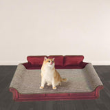 Maxbell Cat Scratcher Sofa Bed Grinding Claw Cat Scratching Board for Kitty Sleeping Red