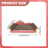 Maxbell Cat Scratcher Sofa Bed Grinding Claw Cat Scratching Board for Kitty Sleeping Pink