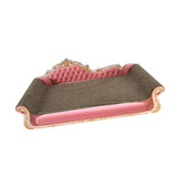 Maxbell Cat Scratcher Sofa Bed Grinding Claw Cat Scratching Board for Kitty Sleeping Pink