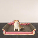 Maxbell Cat Scratcher Sofa Bed Grinding Claw Cat Scratching Board for Kitty Sleeping Pink