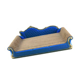 Maxbell Cat Scratcher Sofa Bed Grinding Claw Cat Scratching Board for Kitty Sleeping Royal Blue