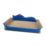 Maxbell Cat Scratcher Sofa Bed Grinding Claw Cat Scratching Board for Kitty Sleeping Royal Blue