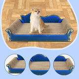 Maxbell Cat Scratcher Sofa Bed Grinding Claw Cat Scratching Board for Kitty Sleeping Royal Blue