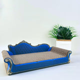 Maxbell Cat Scratcher Sofa Bed Grinding Claw Cat Scratching Board for Kitty Sleeping Royal Blue