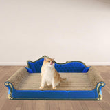 Maxbell Cat Scratcher Sofa Bed Grinding Claw Cat Scratching Board for Kitty Sleeping Royal Blue