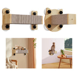 Maxbell Cat Wall Step Space Saving Wall Scratching Post for Rest Stretch Grind Claws Rectangle Shape
