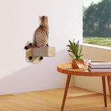 Maxbell Cat Wall Step Space Saving Wall Scratching Post for Rest Stretch Grind Claws Cat Head Shape