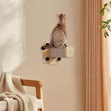 Maxbell Cat Wall Step Space Saving Wall Scratching Post for Rest Stretch Grind Claws Cat Head Shape