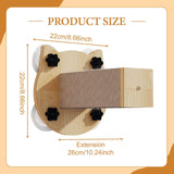 Maxbell Cat Wall Step Space Saving Wall Scratching Post for Rest Stretch Grind Claws Cat Head Shape