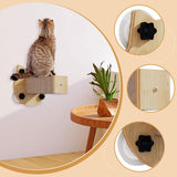 Maxbell Cat Wall Step Space Saving Wall Scratching Post for Rest Stretch Grind Claws Cat Head Shape