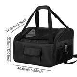 Maxbell Dog Car Seat Folded Breathable Mesh Gifts Shoulder Bag Comfortable Dog Crate Black