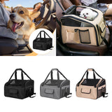 Maxbell Dog Car Seat Folded Breathable Mesh Gifts Shoulder Bag Comfortable Dog Crate Black