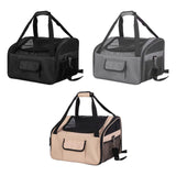 Maxbell Dog Car Seat Folded Breathable Mesh Gifts Shoulder Bag Comfortable Dog Crate Black