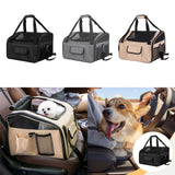 Maxbell Dog Car Seat Folded Breathable Mesh Gifts Shoulder Bag Comfortable Dog Crate Black
