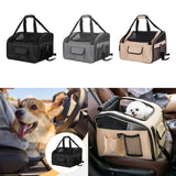 Maxbell Dog Car Seat Folded Breathable Mesh Gifts Shoulder Bag Comfortable Dog Crate Black