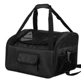 Maxbell Dog Car Seat Folded Breathable Mesh Gifts Shoulder Bag Comfortable Dog Crate Black