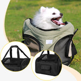 Maxbell Dog Car Seat Folded Breathable Mesh Gifts Shoulder Bag Comfortable Dog Crate Black