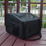 Maxbell Dog Car Seat Folded Breathable Mesh Gifts Shoulder Bag Comfortable Dog Crate Black