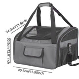 Maxbell Dog Car Seat Folded Breathable Mesh Gifts Shoulder Bag Comfortable Dog Crate Gray