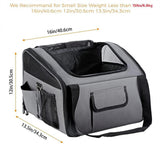 Maxbell Dog Car Seat Folded Breathable Mesh Gifts Shoulder Bag Comfortable Dog Crate Gray