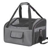 Maxbell Dog Car Seat Folded Breathable Mesh Gifts Shoulder Bag Comfortable Dog Crate Gray