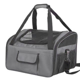 Maxbell Dog Car Seat Folded Breathable Mesh Gifts Shoulder Bag Comfortable Dog Crate Gray