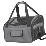 Maxbell Dog Car Seat Folded Breathable Mesh Gifts Shoulder Bag Comfortable Dog Crate Gray