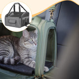 Maxbell Dog Car Seat Folded Breathable Mesh Gifts Shoulder Bag Comfortable Dog Crate Gray