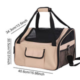 Maxbell Dog Car Seat Folded Breathable Mesh Gifts Shoulder Bag Comfortable Dog Crate Khaki