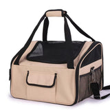 Maxbell Dog Car Seat Folded Breathable Mesh Gifts Shoulder Bag Comfortable Dog Crate Khaki