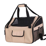 Maxbell Dog Car Seat Folded Breathable Mesh Gifts Shoulder Bag Comfortable Dog Crate Khaki