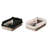 Maxbell Open Top Cat Litter Box Splashproof Cat Sand Box Cat Litter Basin Litter Pan Black