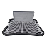 Maxbell Dog Toilet with Removable Column Mesh Grids Dog Litter Box for Condos Kitten Black