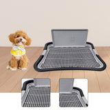 Maxbell Dog Toilet with Removable Column Mesh Grids Dog Litter Box for Condos Kitten Black