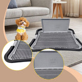 Maxbell Dog Toilet with Removable Column Mesh Grids Dog Litter Box for Condos Kitten Black