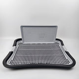 Maxbell Dog Toilet with Removable Column Mesh Grids Dog Litter Box for Condos Kitten Black