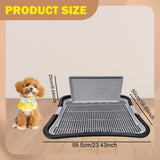 Maxbell Dog Toilet with Removable Column Mesh Grids Dog Litter Box for Condos Kitten Black