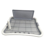 Maxbell Dog Toilet with Removable Column Mesh Grids Dog Litter Box for Condos Kitten White