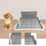 Maxbell Dog Toilet with Removable Column Mesh Grids Dog Litter Box for Condos Kitten White