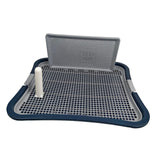 Maxbell Dog Toilet with Removable Column Mesh Grids Dog Litter Box for Condos Kitten Blue