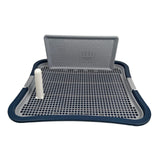 Maxbell Dog Toilet with Removable Column Mesh Grids Dog Litter Box for Condos Kitten Blue