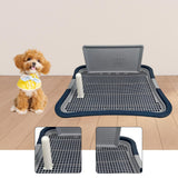 Maxbell Dog Toilet with Removable Column Mesh Grids Dog Litter Box for Condos Kitten Blue