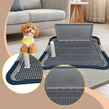 Maxbell Dog Toilet with Removable Column Mesh Grids Dog Litter Box for Condos Kitten Blue