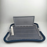 Maxbell Dog Toilet with Removable Column Mesh Grids Dog Litter Box for Condos Kitten Blue