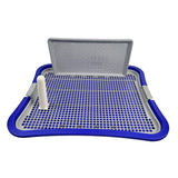 Maxbell Dog Toilet with Removable Column Mesh Grids Dog Litter Box for Condos Kitten Dark Blue