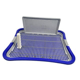 Maxbell Dog Toilet with Removable Column Mesh Grids Dog Litter Box for Condos Kitten Dark Blue