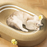 Maxbell Cat Scratcher Bed High Density Nest Pet Supplies Comfortable for Indoor Cats With Flower Balls