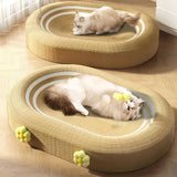 Maxbell Cat Scratcher Bed High Density Nest Pet Supplies Comfortable for Indoor Cats With Flower Balls